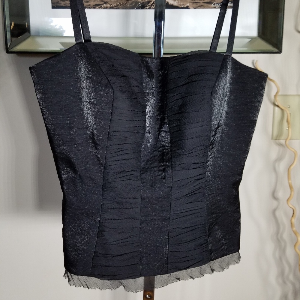 Simon Chang Black Corset Cami Size 4